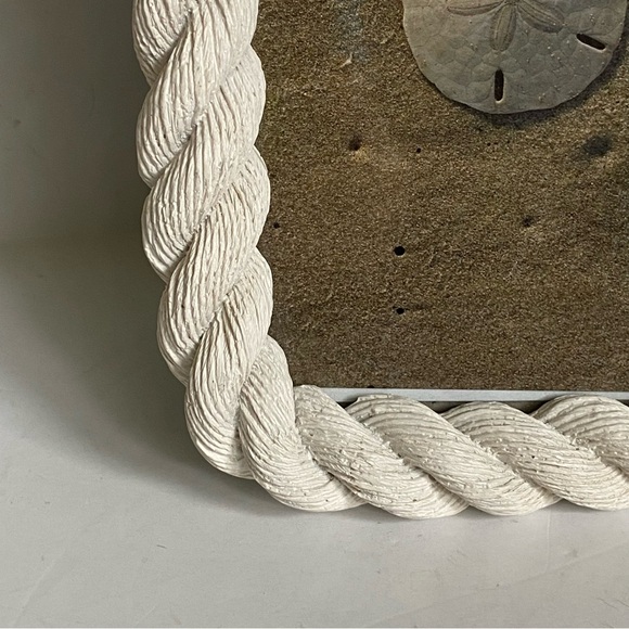 Rope Frame Sheffield Home Nautical Resin White Twisted 4 X 6 Photo Beach EUC - Picture 7 of 16